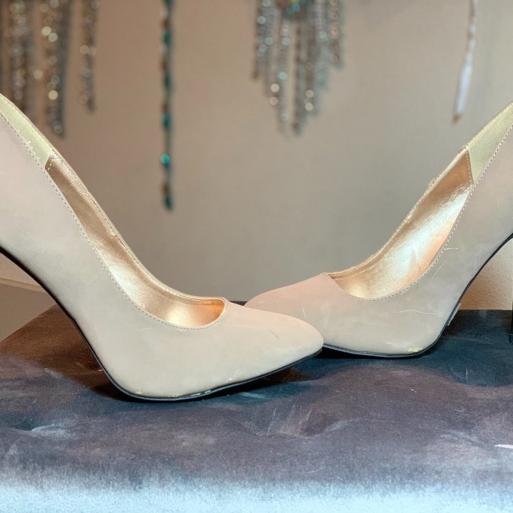 Beige Work Pumps